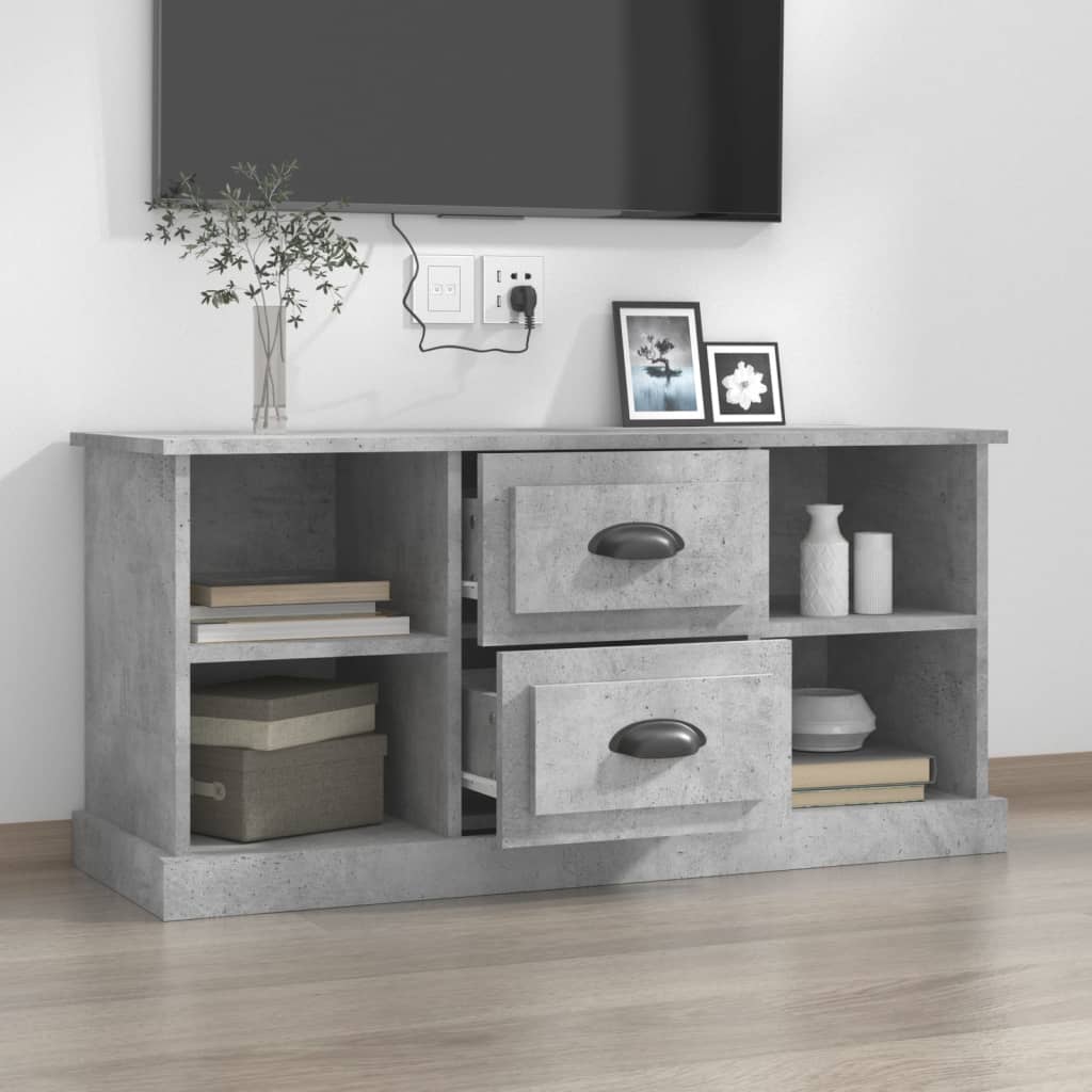 TV Cabinet Concrete Grey 99,5x35,5x48 cm Engineered Wood