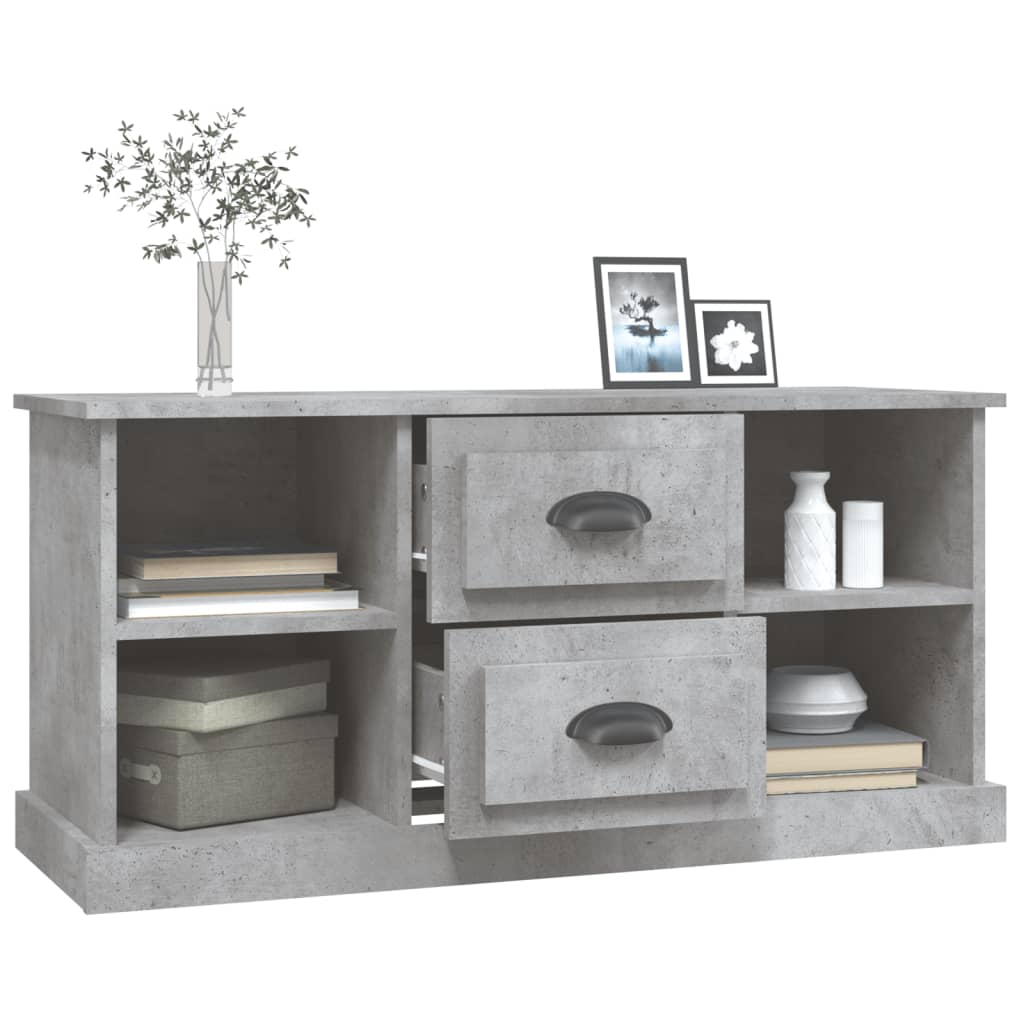 TV Cabinet Concrete Grey 99,5x35,5x48 cm Engineered Wood
