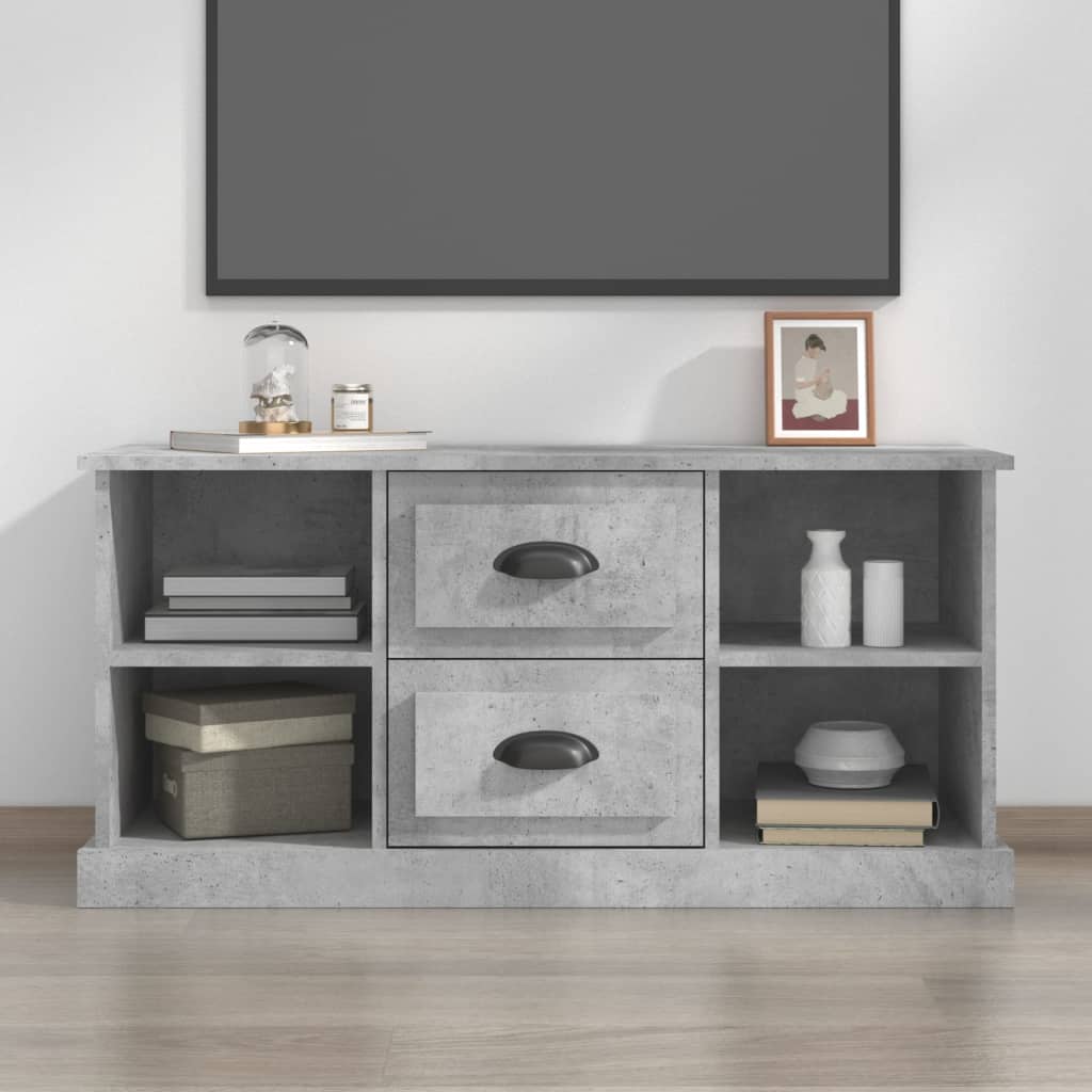 TV Cabinet Concrete Grey 99,5x35,5x48 cm Engineered Wood