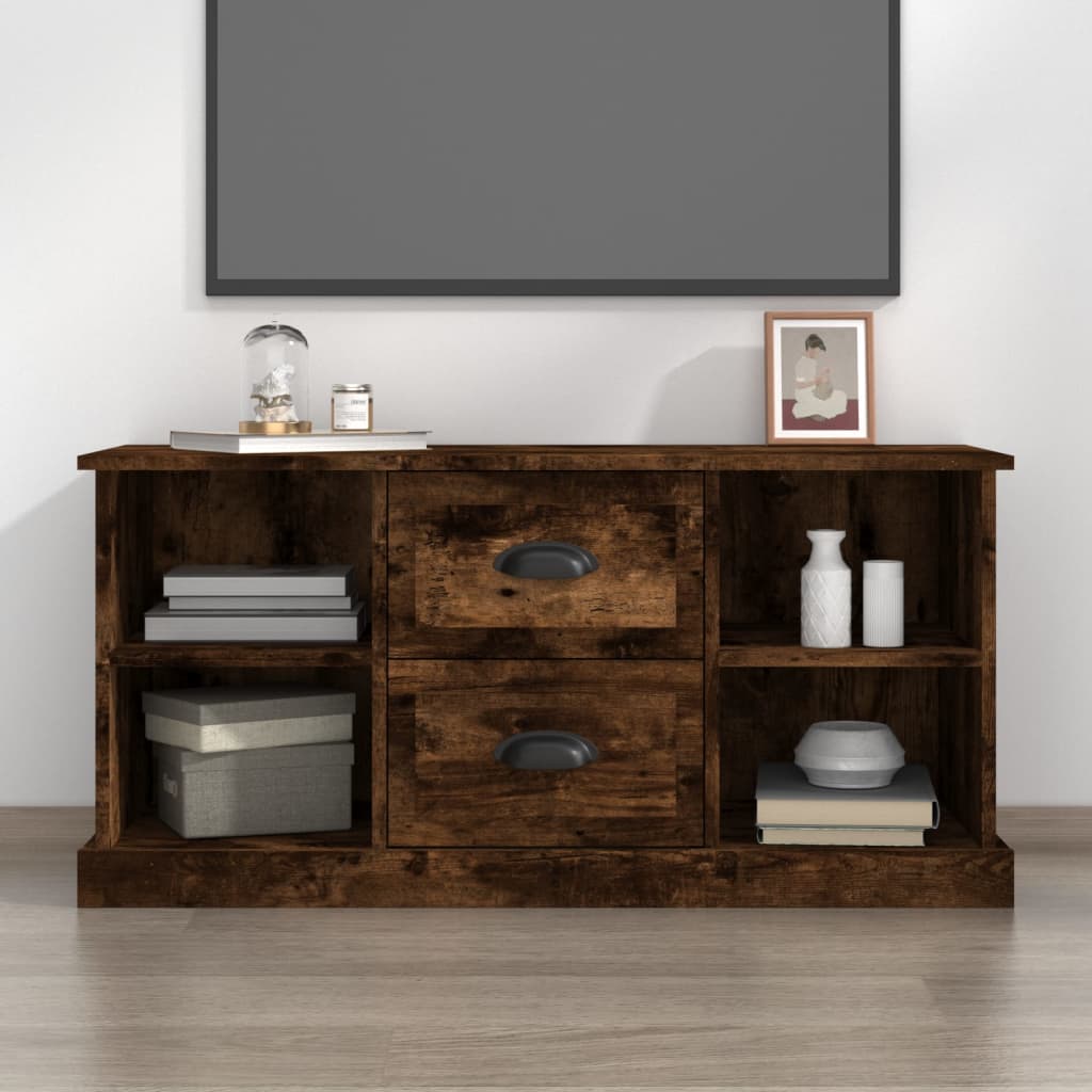 TV Cabinet Smoked Oak 99,5x35,5x48 cm Engineered Wood