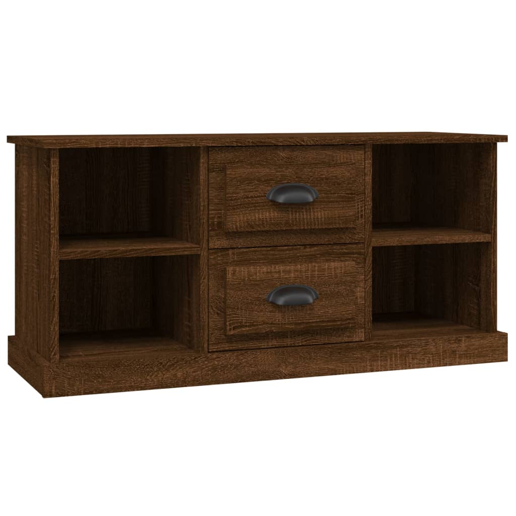 vidaXL TV Cabinet Brown Oak 99.5x35.5x48 cm Engineered Wood