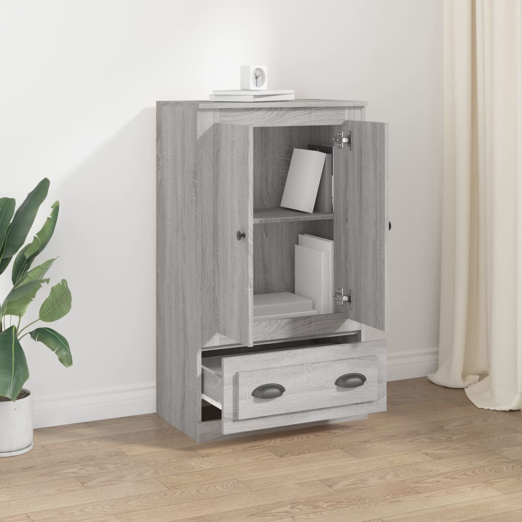 Highboard Grey Sonoma 60x35,5x103,5 cm Engineered Wood