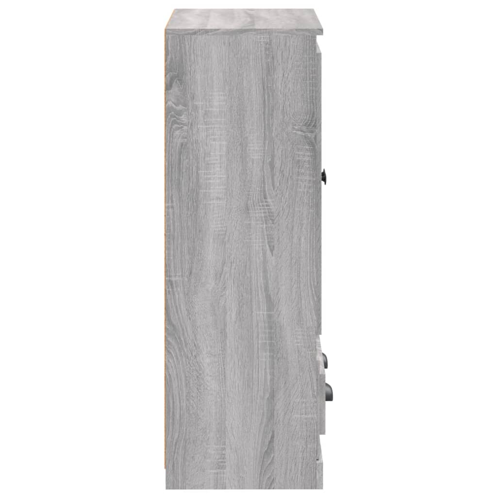 Highboard Grey Sonoma 60x35,5x103,5 cm Engineered Wood