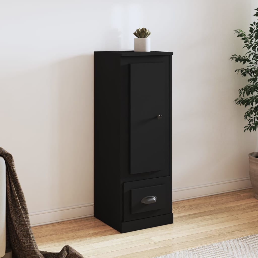 Highboard Black 36x35,5x103,5 cm Engineered Wood