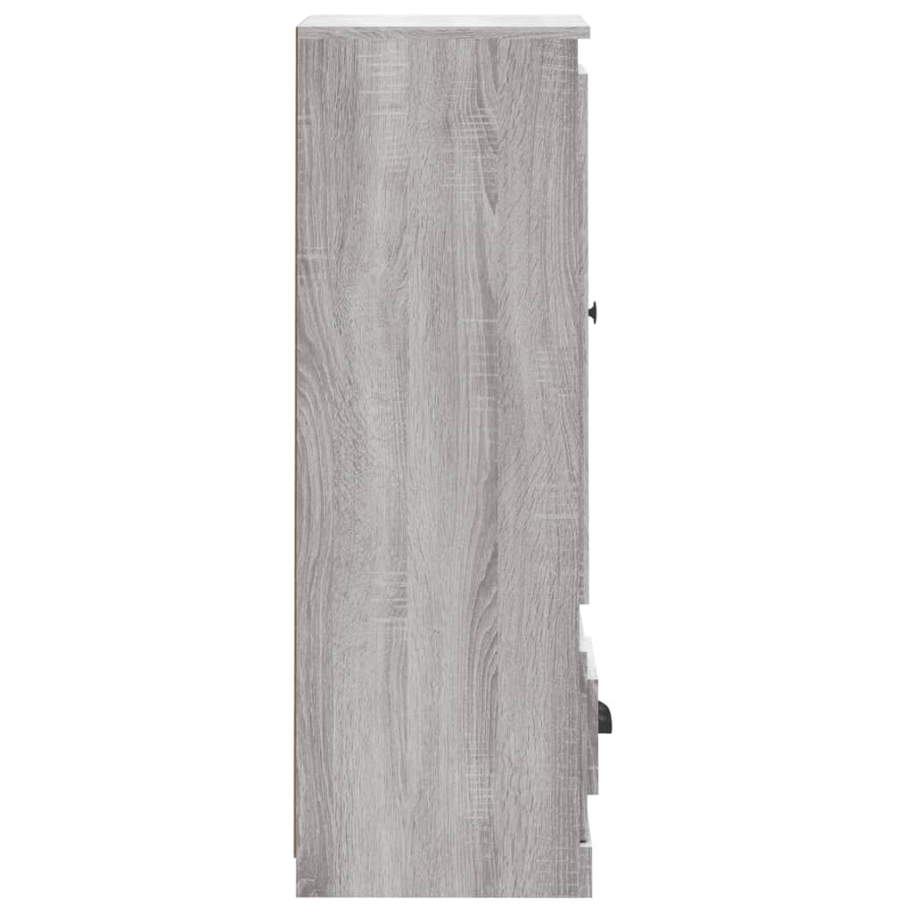 Highboard Grey Sonoma 36x35,5x103,5 cm Engineered Wood