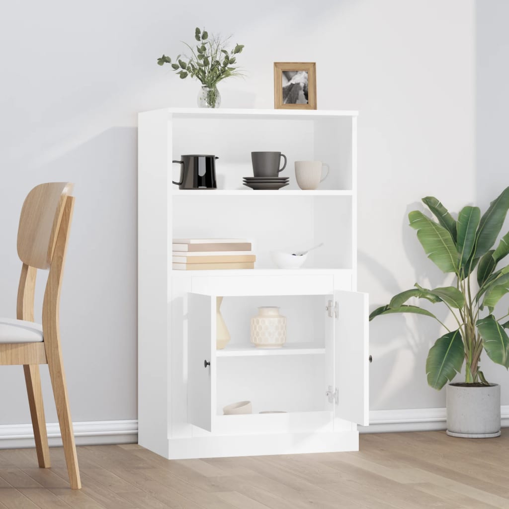 Highboard White 60x35,5x103,5 cm Engineered Wood