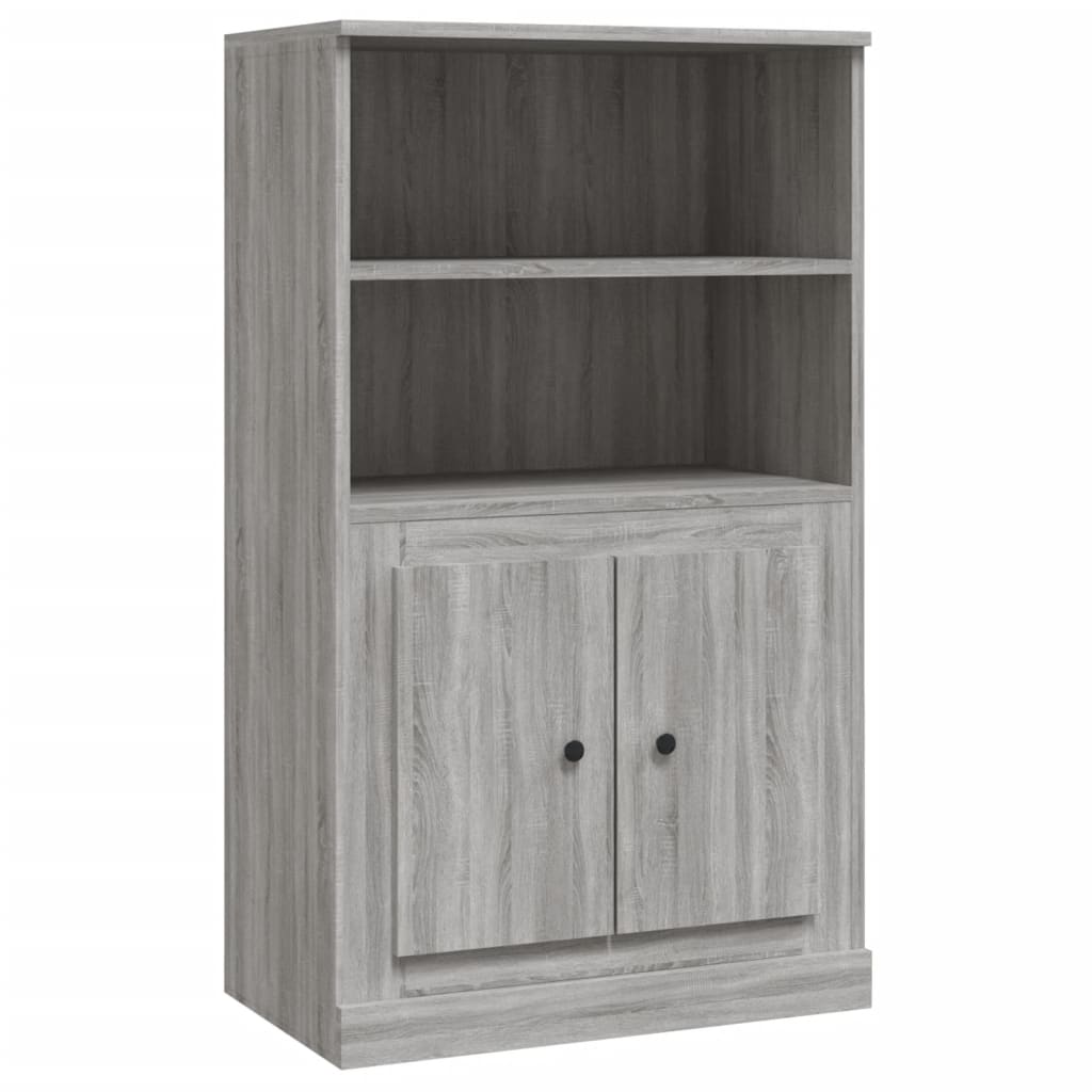 Highboard Grey Sonoma 60x35,5x103,5 cm Engineered Wood