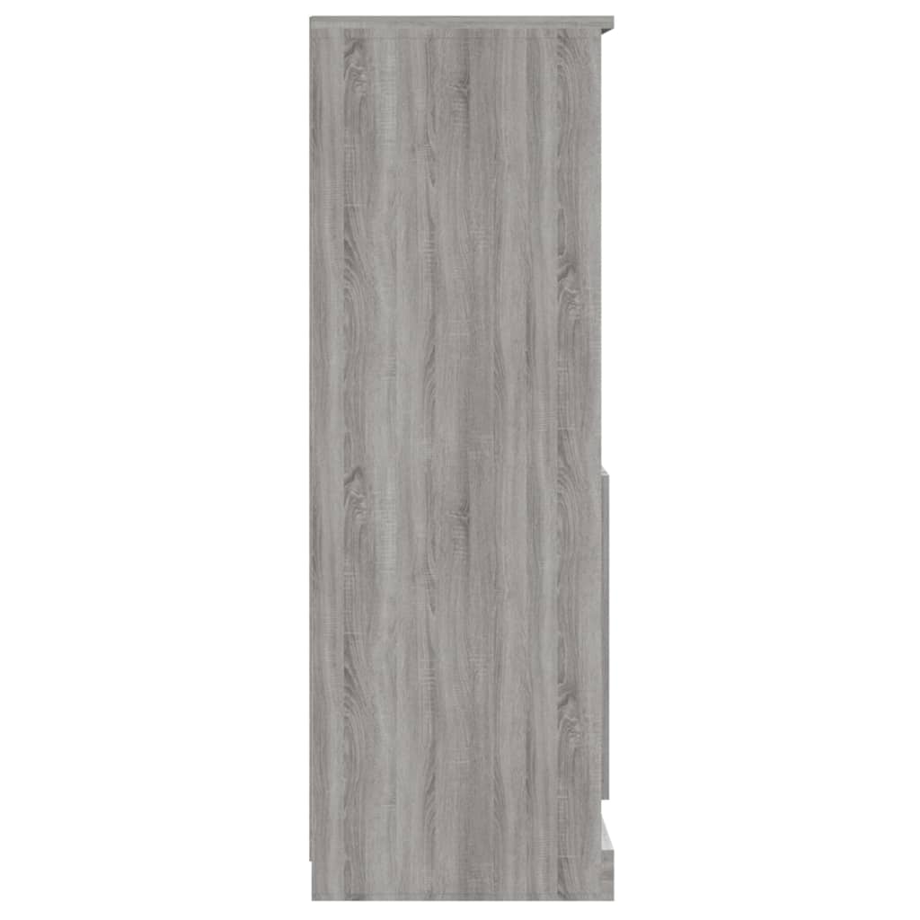 Highboard Grey Sonoma 60x35,5x103,5 cm Engineered Wood