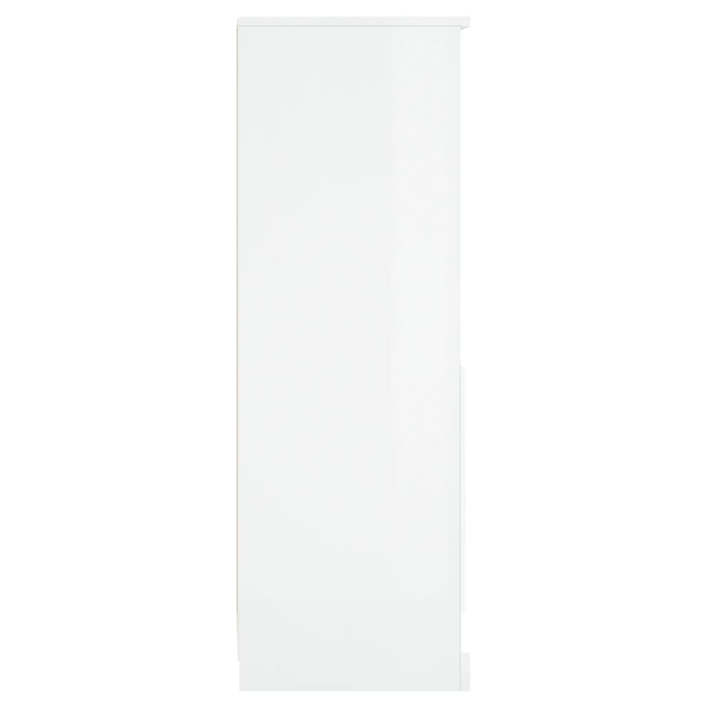 Highboard High Gloss White 36x35,5x103,5 cm Engineered Wood