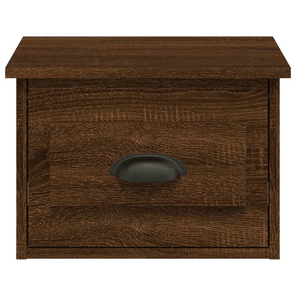 vidaXL Wall-mounted Bedside Cabinets 2 pcs Brown Oak 41.5x36x28cm