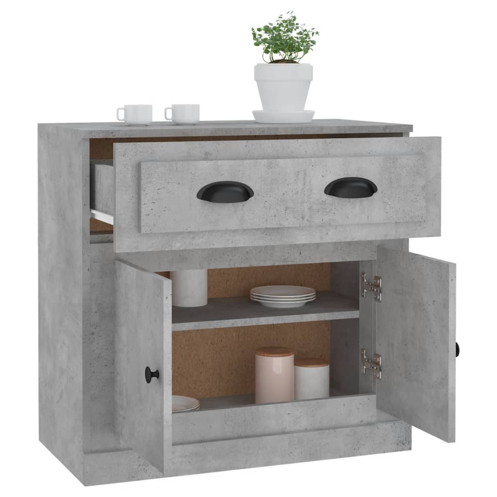 Sideboard Concrete Grey 70x35,5x67,5 cm Engineered Wood