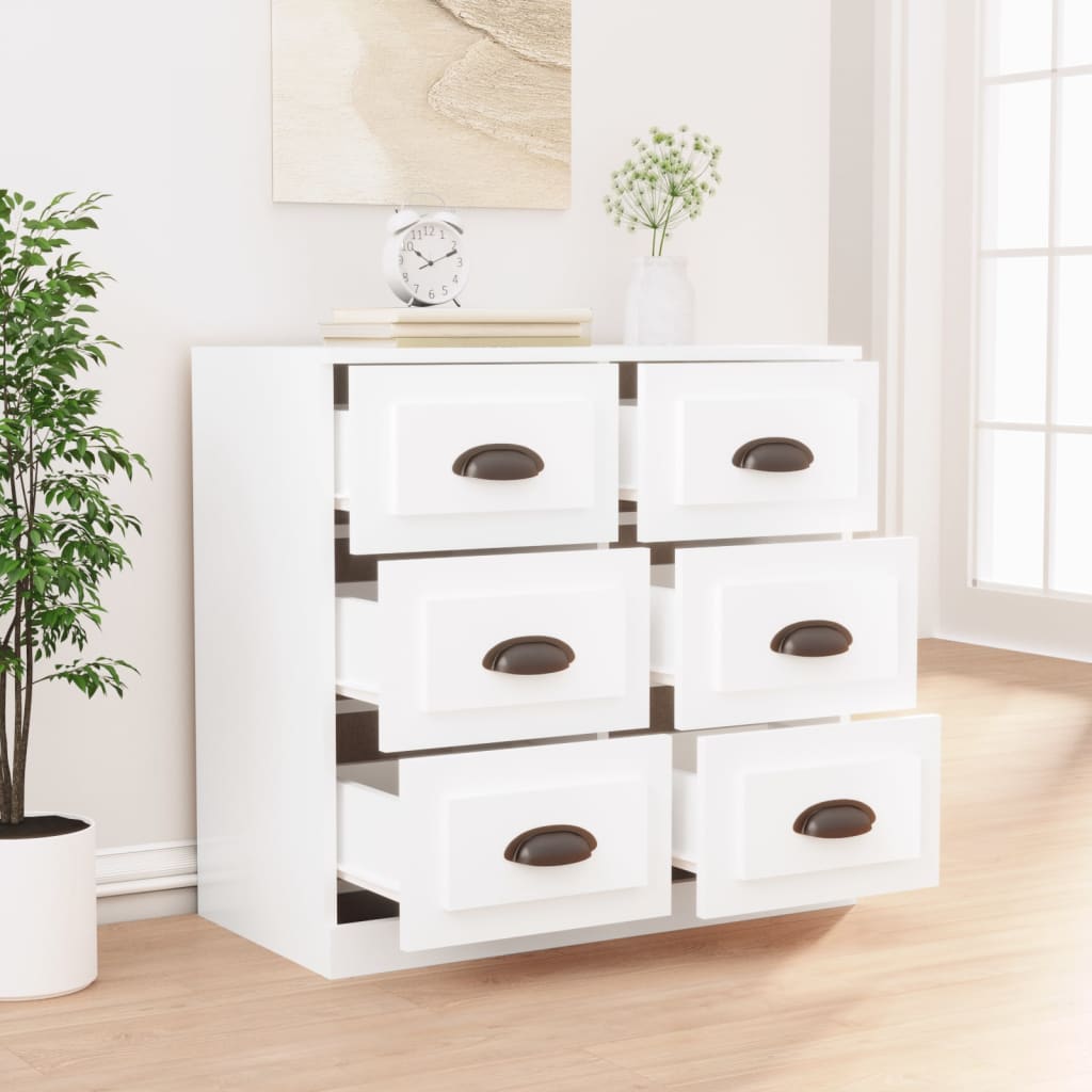 Sideboard White 70x35,5x67,5 cm Engineered Wood