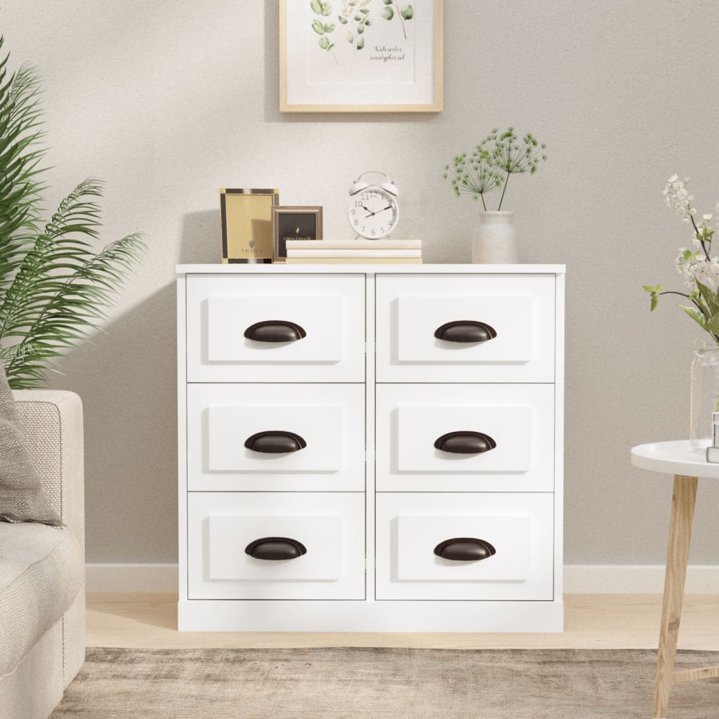 Sideboard White 70x35,5x67,5 cm Engineered Wood