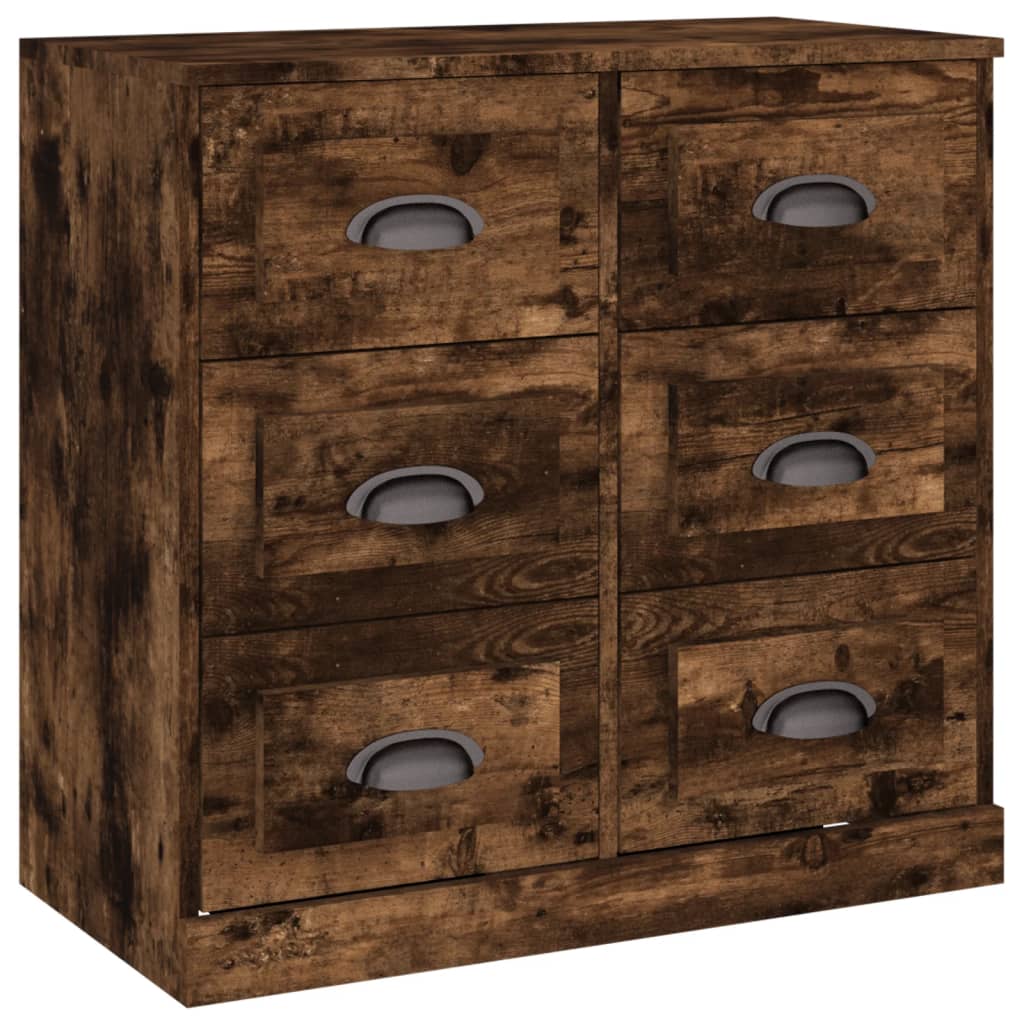 Sideboard Smoked Oak 70x35.5x67.5 cm Engineered Wood