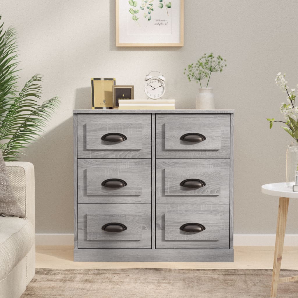 Sideboard Grey Sonoma 70x35,5x67,5 cm Engineered Wood