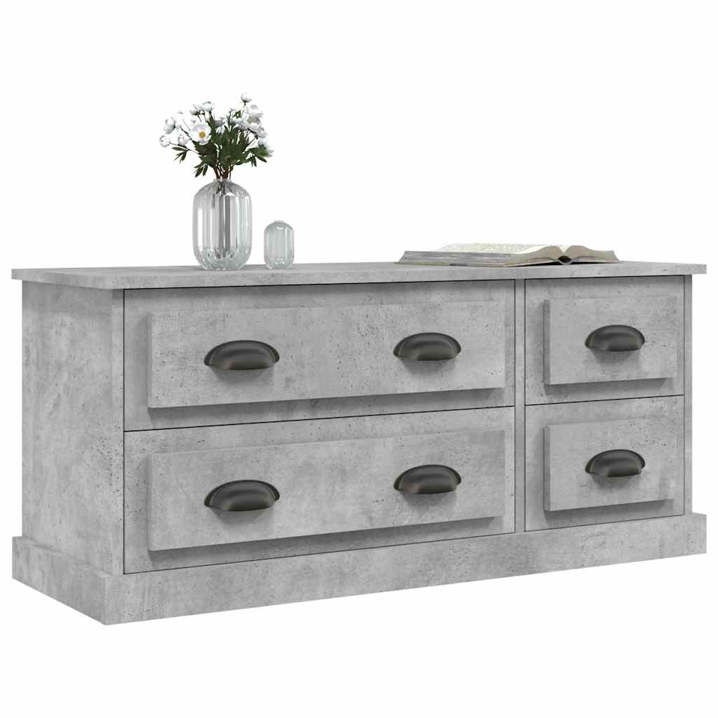 TV Cabinet Concrete Grey 100x35,5x45 cm Engineered Wood