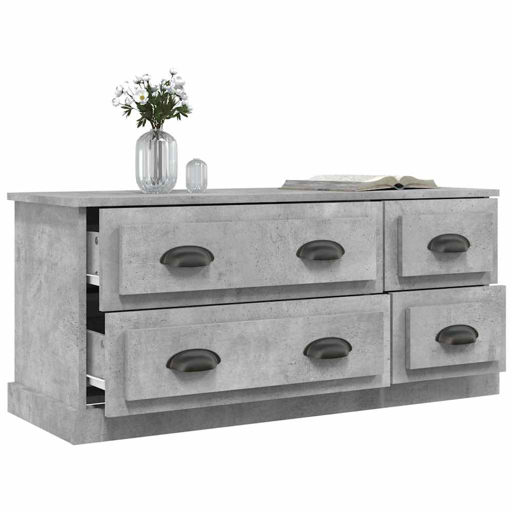 TV Cabinet Concrete Grey 100x35,5x45 cm Engineered Wood