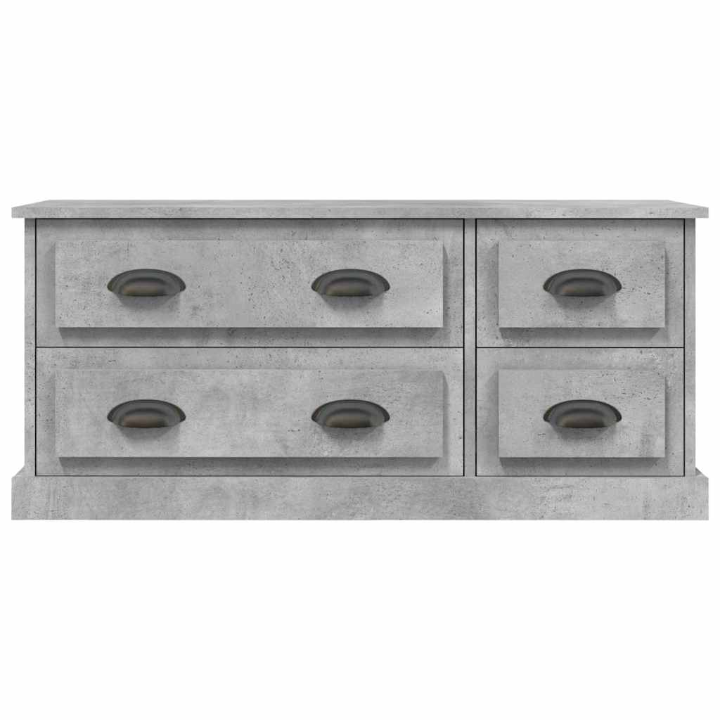 TV Cabinet Concrete Grey 100x35.5x45 cm Engineered Wood