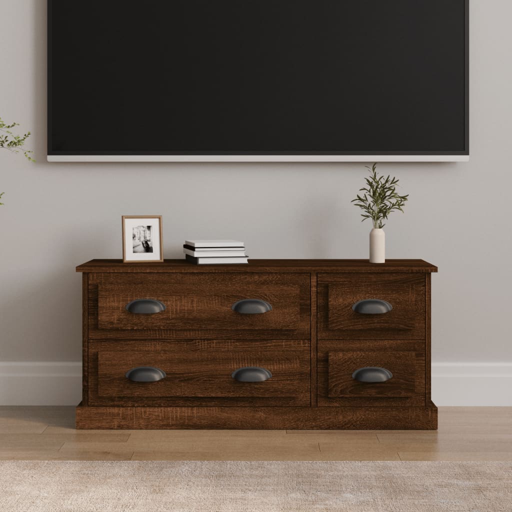 vidaXL TV Cabinet Brown Oak 100x35.5x45 cm Engineered Wood