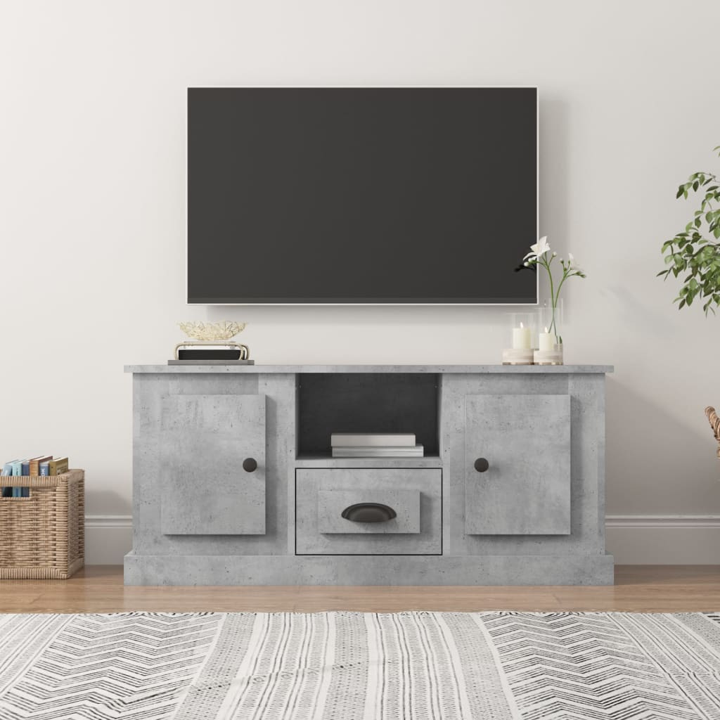 TV Cabinet Concrete Grey 100x35,5x45 cm Engineered Wood