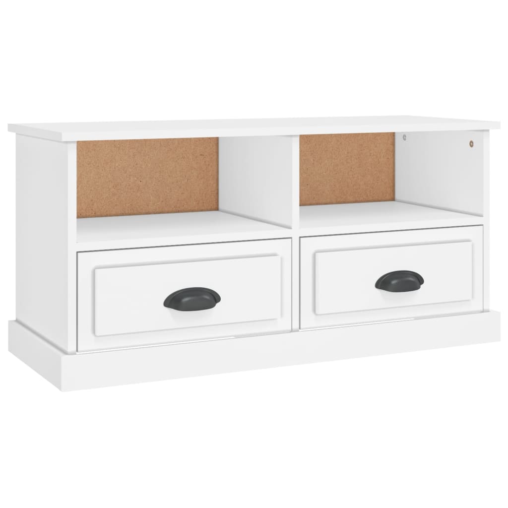 TV Cabinet White 93x35,5x45 cm Engineered Wood