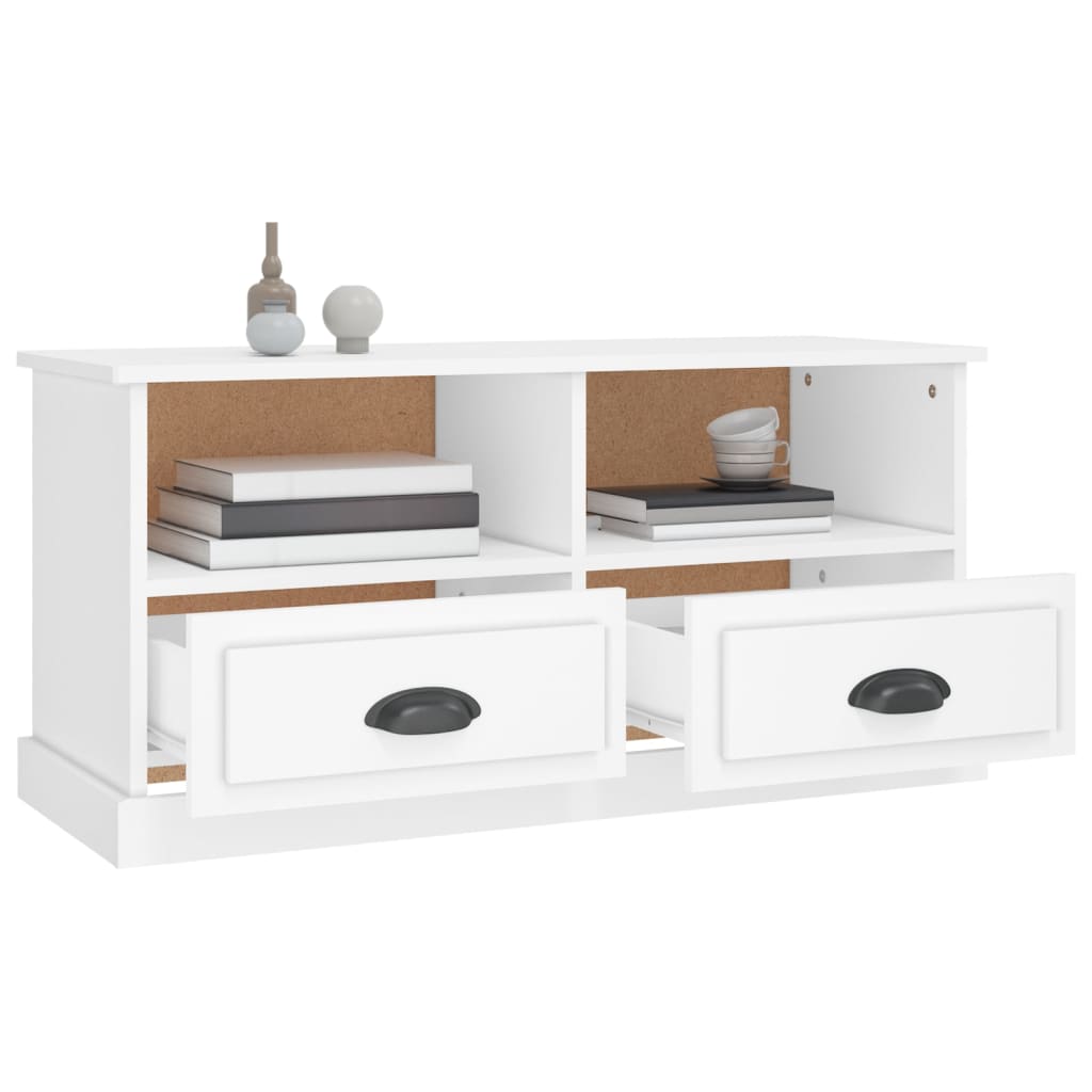 TV Cabinet White 93x35,5x45 cm Engineered Wood