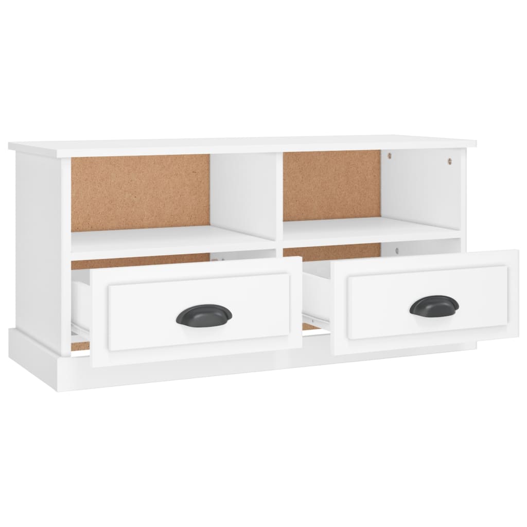 TV Cabinet White 93x35,5x45 cm Engineered Wood
