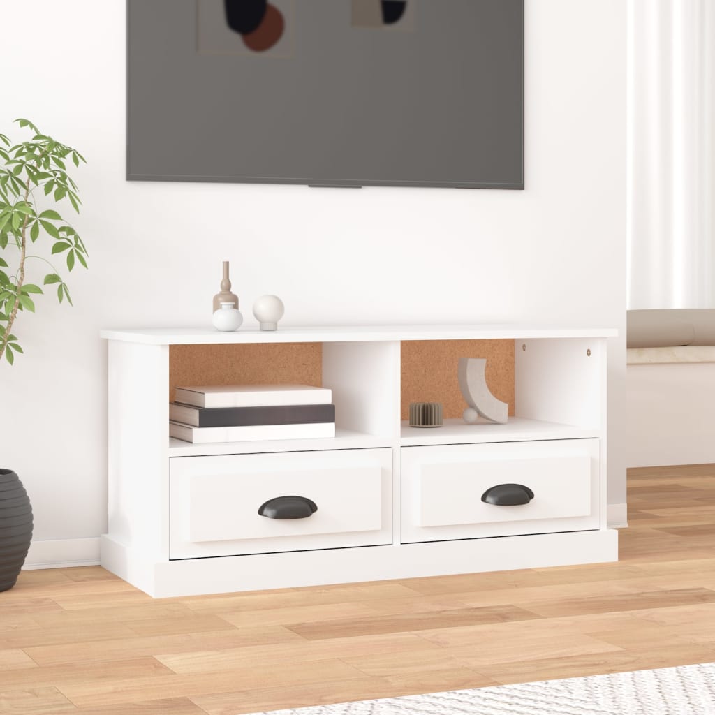 TV Cabinet White 93x35,5x45 cm Engineered Wood