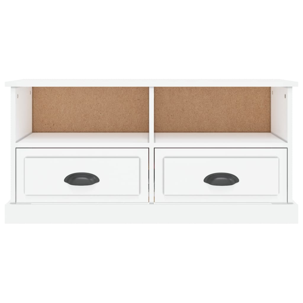 TV Cabinet High Gloss White 93x35,5x45 cm Engineered Wood