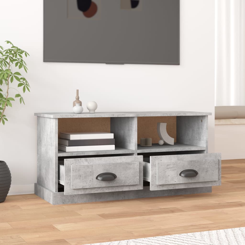 TV Cabinet Concrete Grey 93x35,5x45 cm Engineered Wood