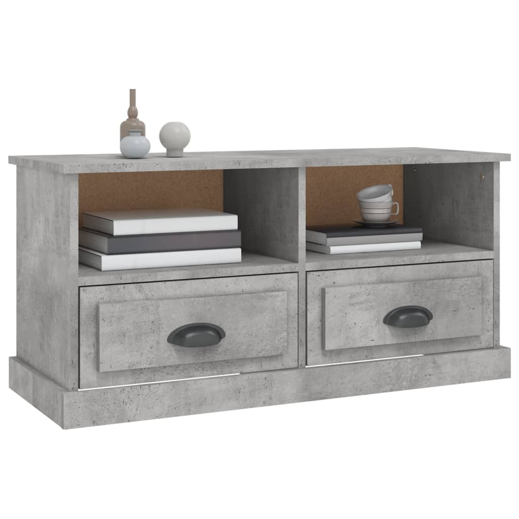 TV Cabinet Concrete Grey 93x35,5x45 cm Engineered Wood