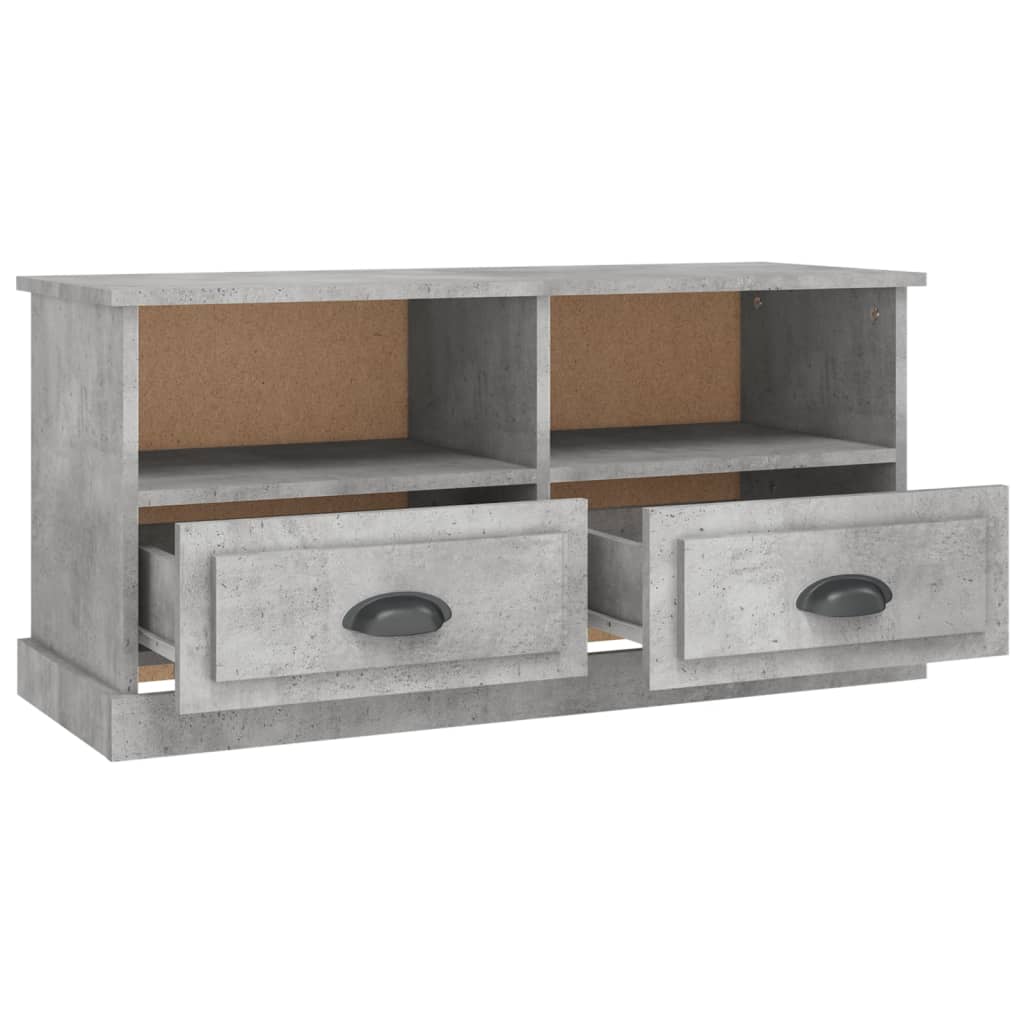 TV Cabinet Concrete Grey 93x35,5x45 cm Engineered Wood