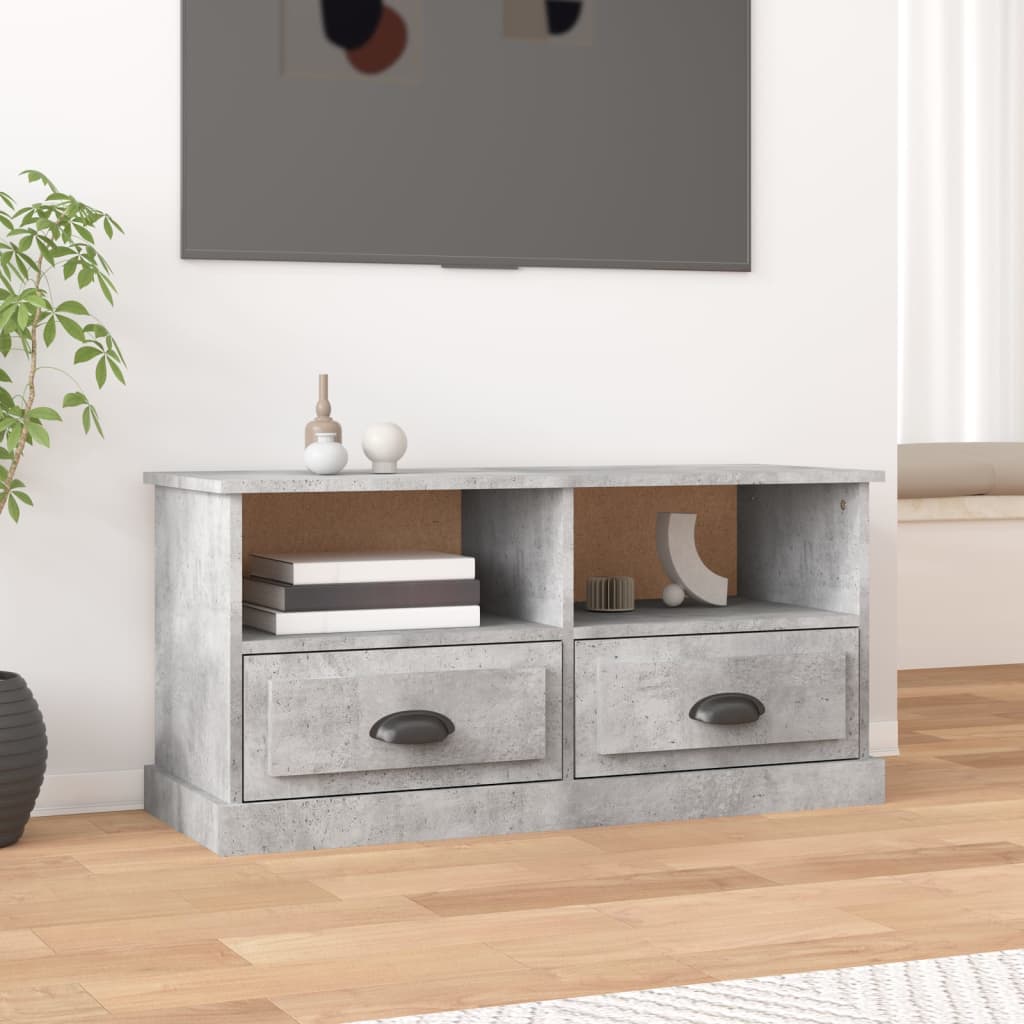 TV Cabinet Concrete Grey 93x35,5x45 cm Engineered Wood