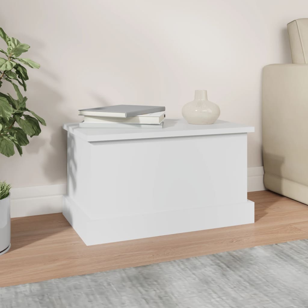 vidaXL Storage Box White 50x30x28 cm Engineered Wood