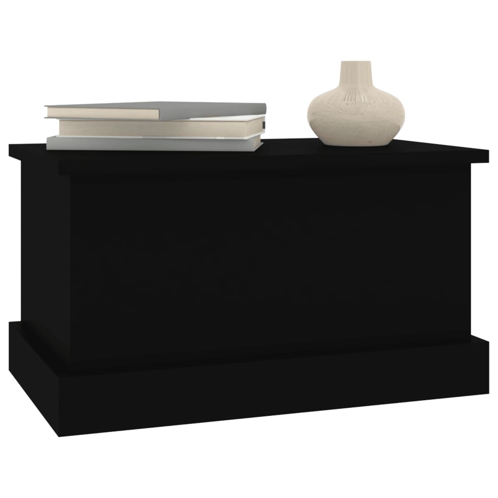 vidaXL Storage Box Black 50x30x28 cm Engineered Wood