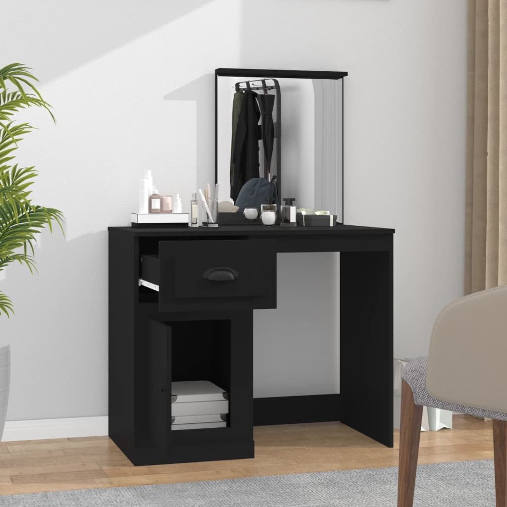 Dressing Table | Black | Engineered wood, acrylic | Standard