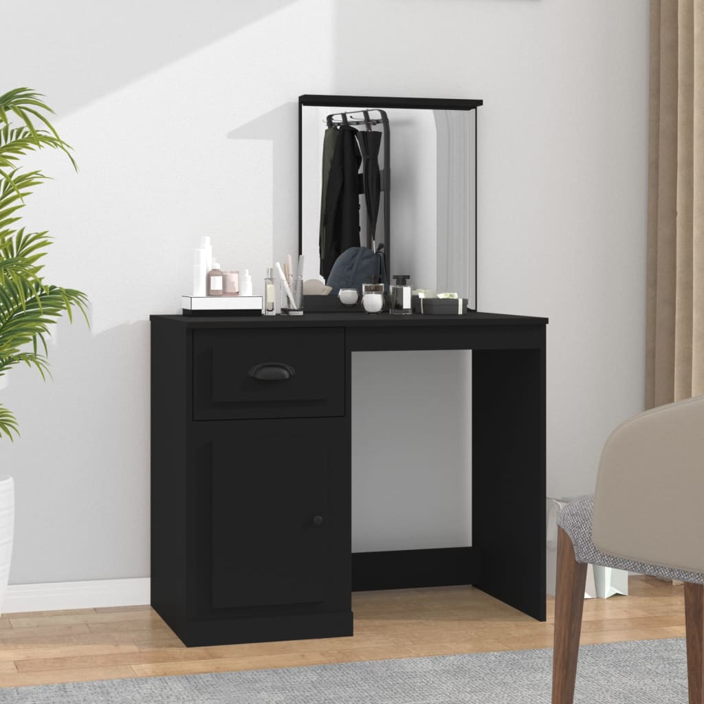 Dressing Table | Black | Engineered wood, acrylic | Standard