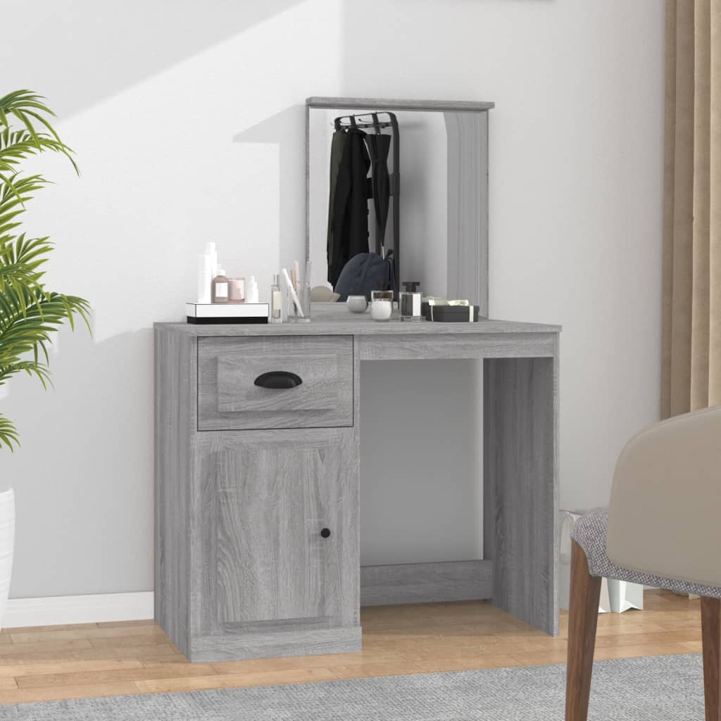 Dressing Table | Grey Sonona | Engineered Wood, Acrylic