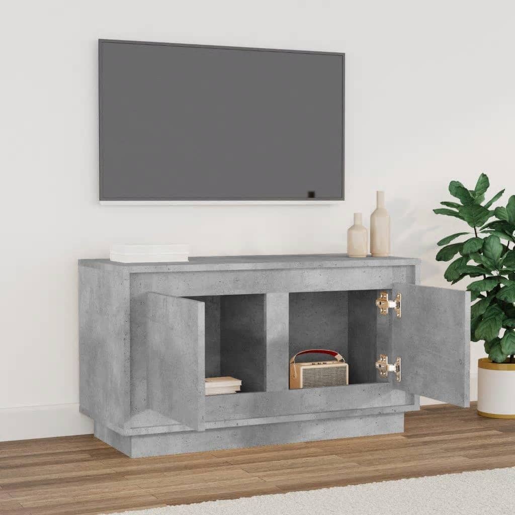 vidaXL TV Cabinet Concrete Grey 80x35x45 cm Engineered Wood