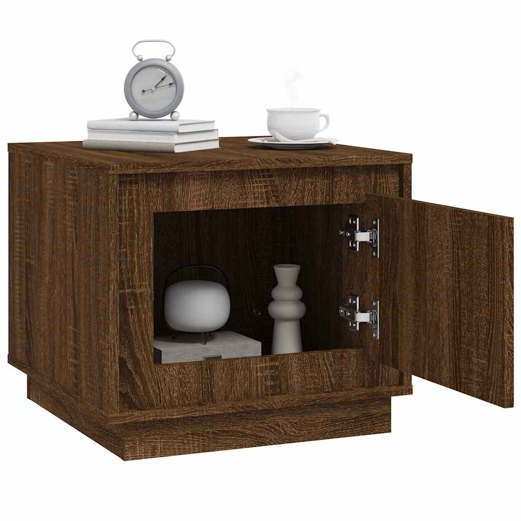 Coffee Table Brown Oak 51x50x44 cm Engineered Wood