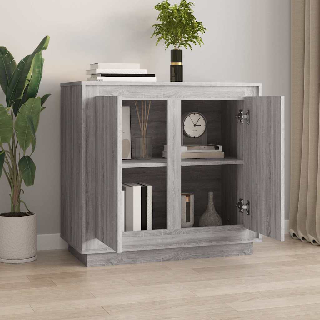 Sideboard Grey Sonoma 80x34x75 cm Engineered Wood