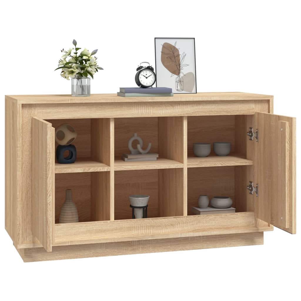 vidaXL Sideboard Sonoma Oak 102x35x60 cm Engineered Wood