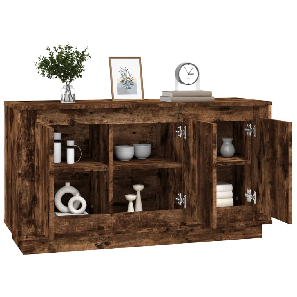 Sideboard Smoked Oak 102x35x55 cm Engineered Wood