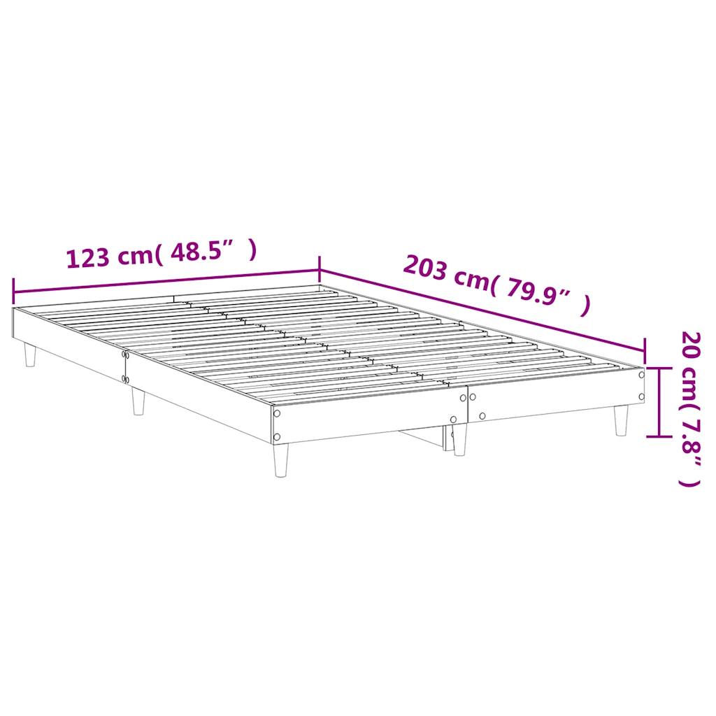 Bed Frame without Mattress Black 120x200 cm Engineered Wood
