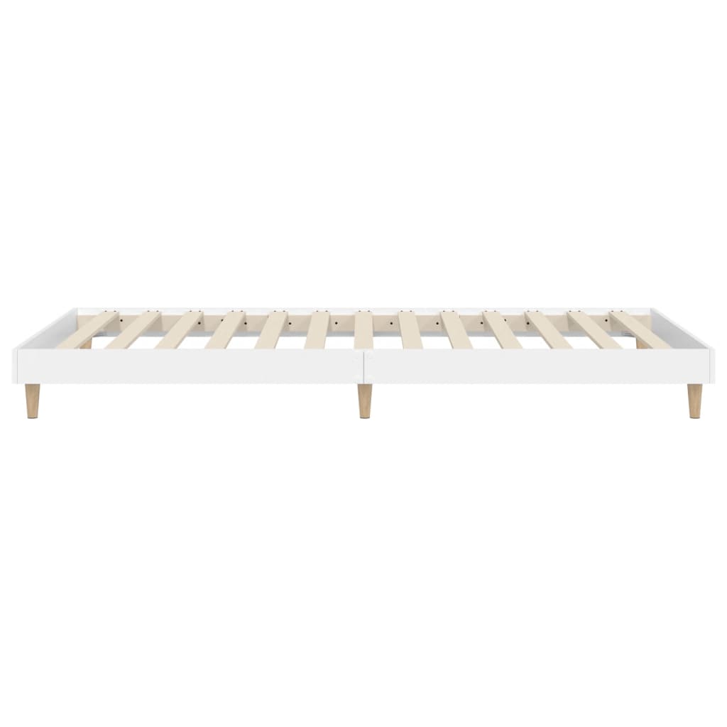 vidaXL Bed Frame without Mattress White 100x200 cm Engineered Wood