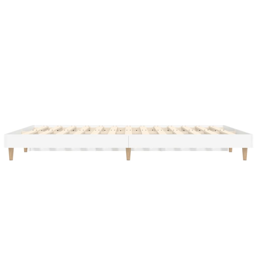 vidaXL Bed Frame without Mattress White 135x190 cm Double Engineered Wood