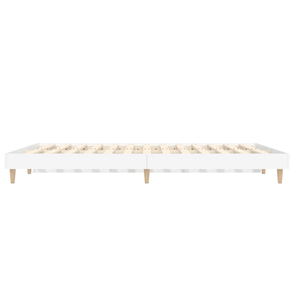 vidaXL Bed Frame without Mattress White 120x190 cm Small Double Engineered Wood