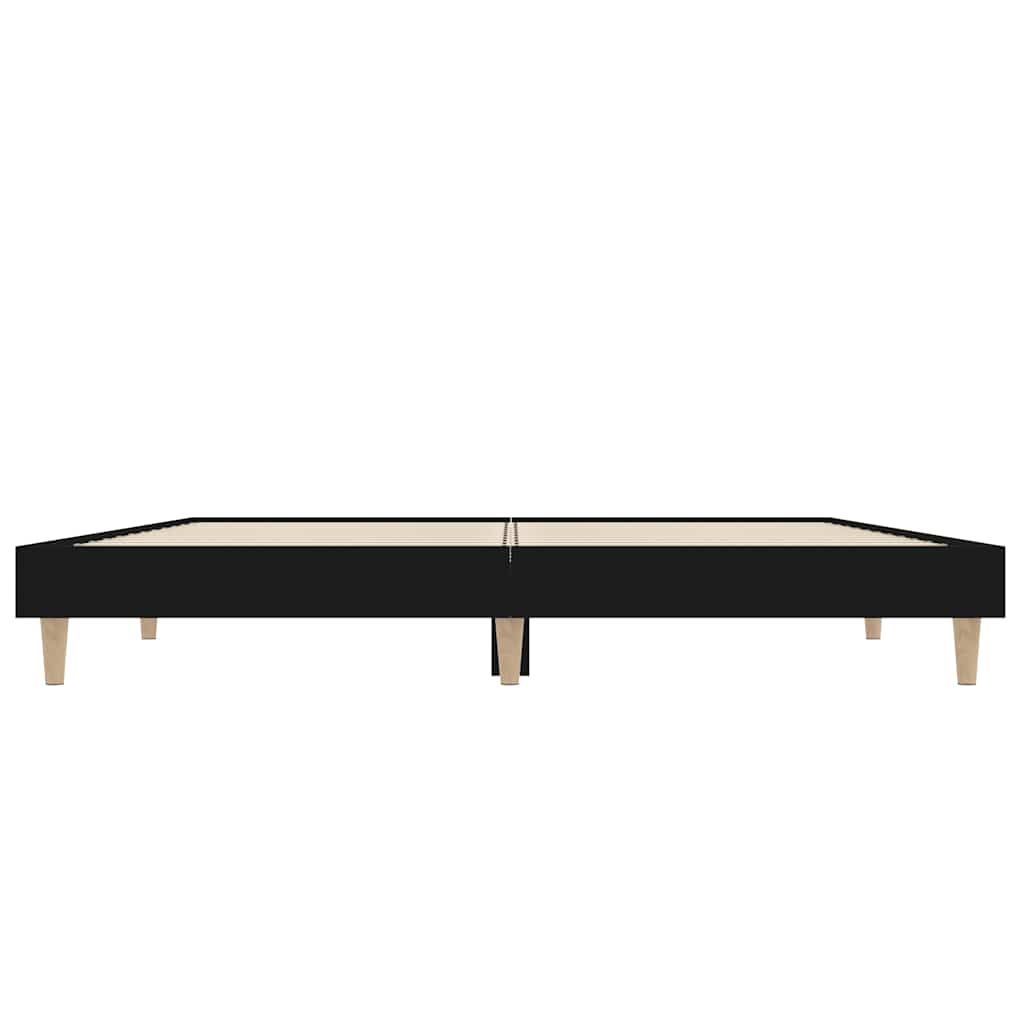 Bed Frame without Mattress Black 120x190 cm Small Double Engineered Wood
