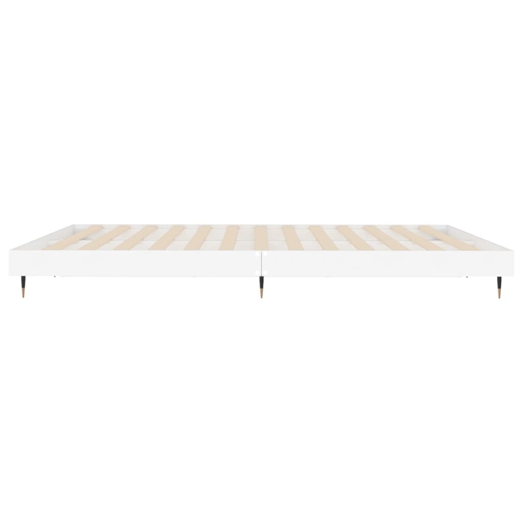 Bed Frame without Mattress White 200x200 cm Engineered Wood