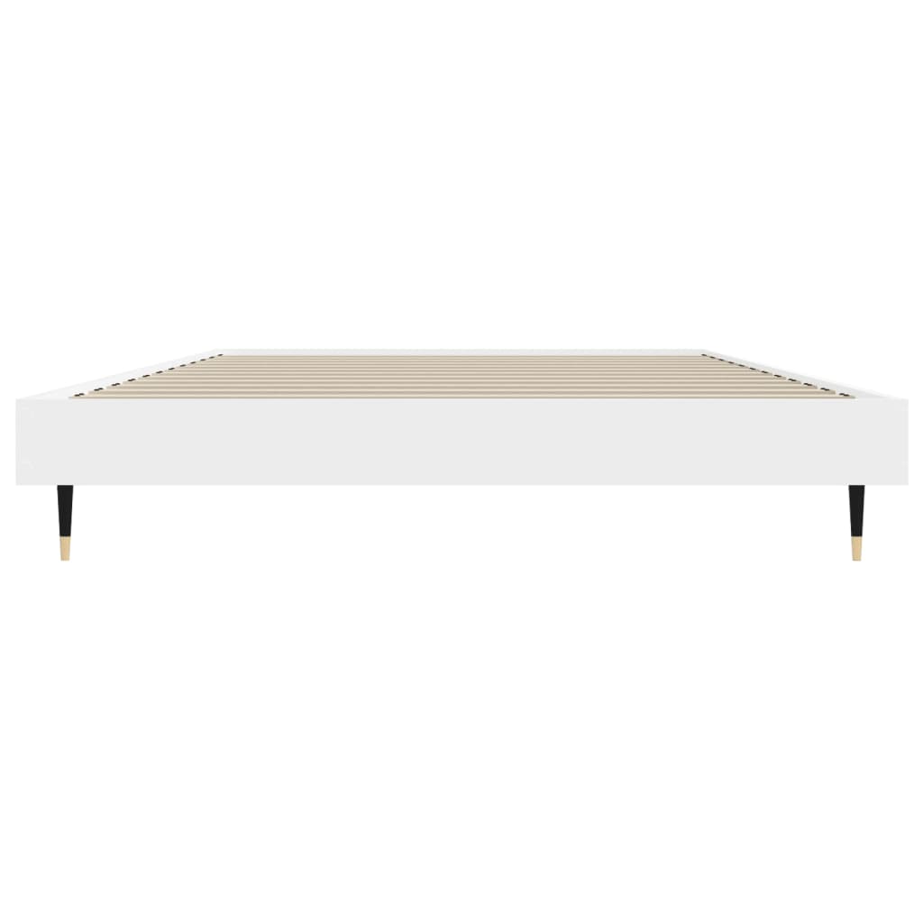 vidaXL Bed Frame without Mattress White 90x190 cm Single Engineered Wood